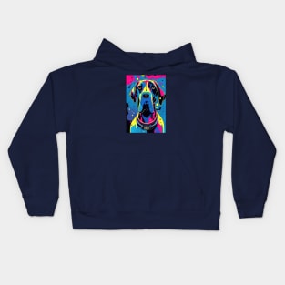 Colorful great dane Kids Hoodie